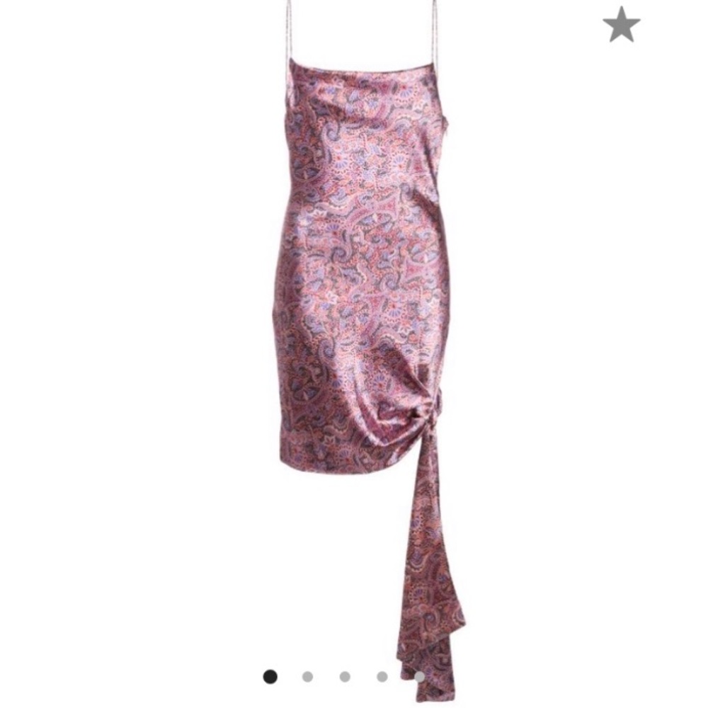 Cinq À Sept Tea Rose Multi Mini Silk Slip Dress